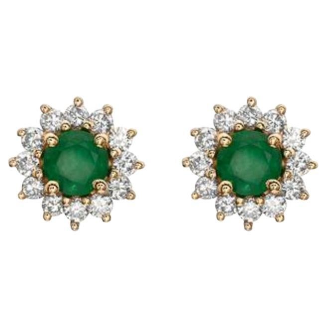 Birthstone Earrings Featuring Costa Smeralda Emeralds Nude Diamonds For Sale