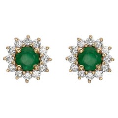 Birthstone Earrings Featuring Costa Smeralda Emeralds Nude Diamonds