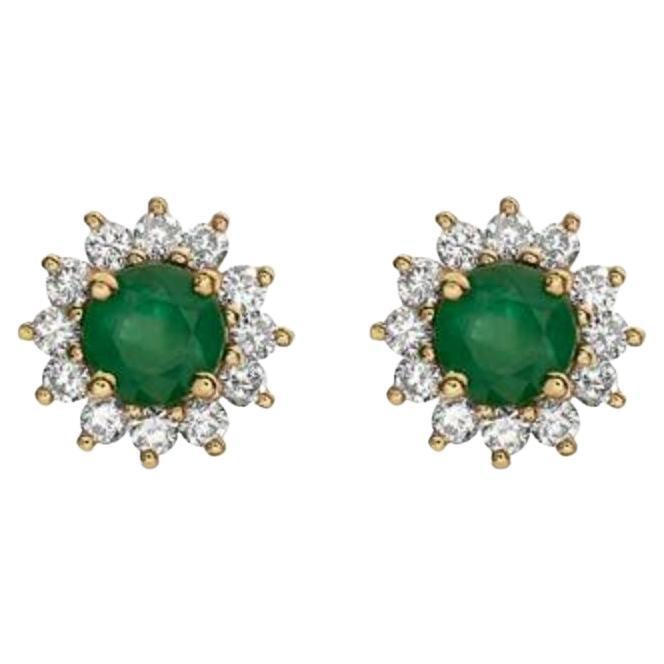 Birthstone Earrings Featuring Costa Smeralda Emeralds Nude Diamonds For Sale