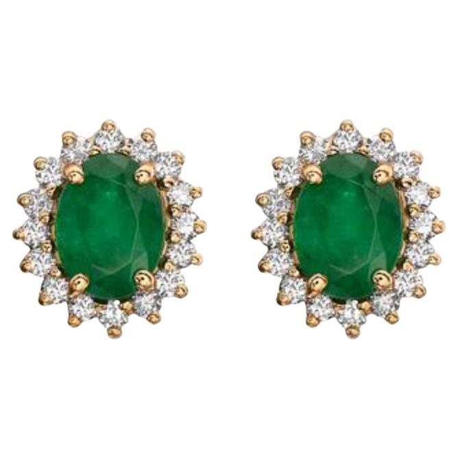 Birthstone Earrings Featuring COSTA Smeralda Emeralds Nude Diamonds Set in 14K
