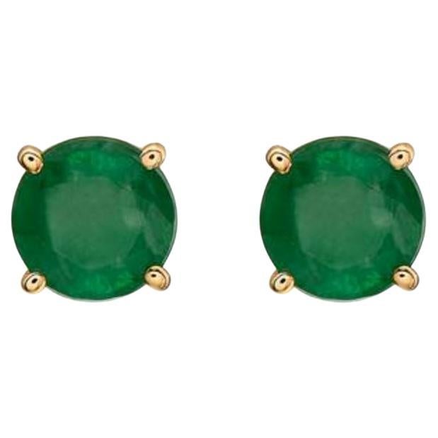 Birthstone Earrings Featuring COSTA Smeralda Emeralds Set in 14K Honey Gold