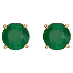 Birthstone-Ohrringe mit COSTA Smeralda-Smaragden aus 14 Karat Honiggold