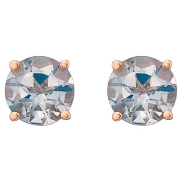 Birthstone Earrings Featuring Peach Morganite Set in 14K Strawberry Gold For Sale
