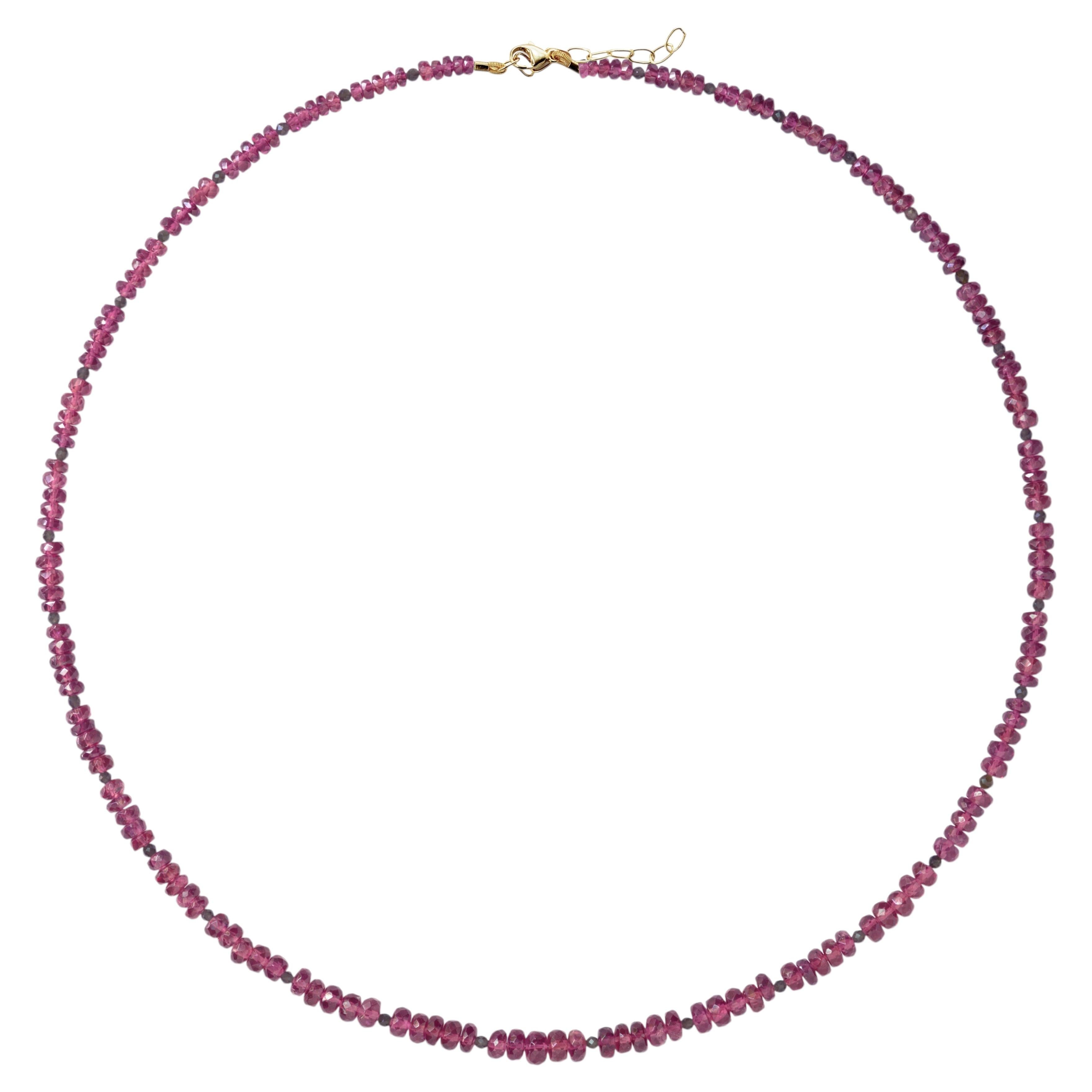 Birthstone January Garnet Necklace, Handcrafted Fine Jewelry For Sale