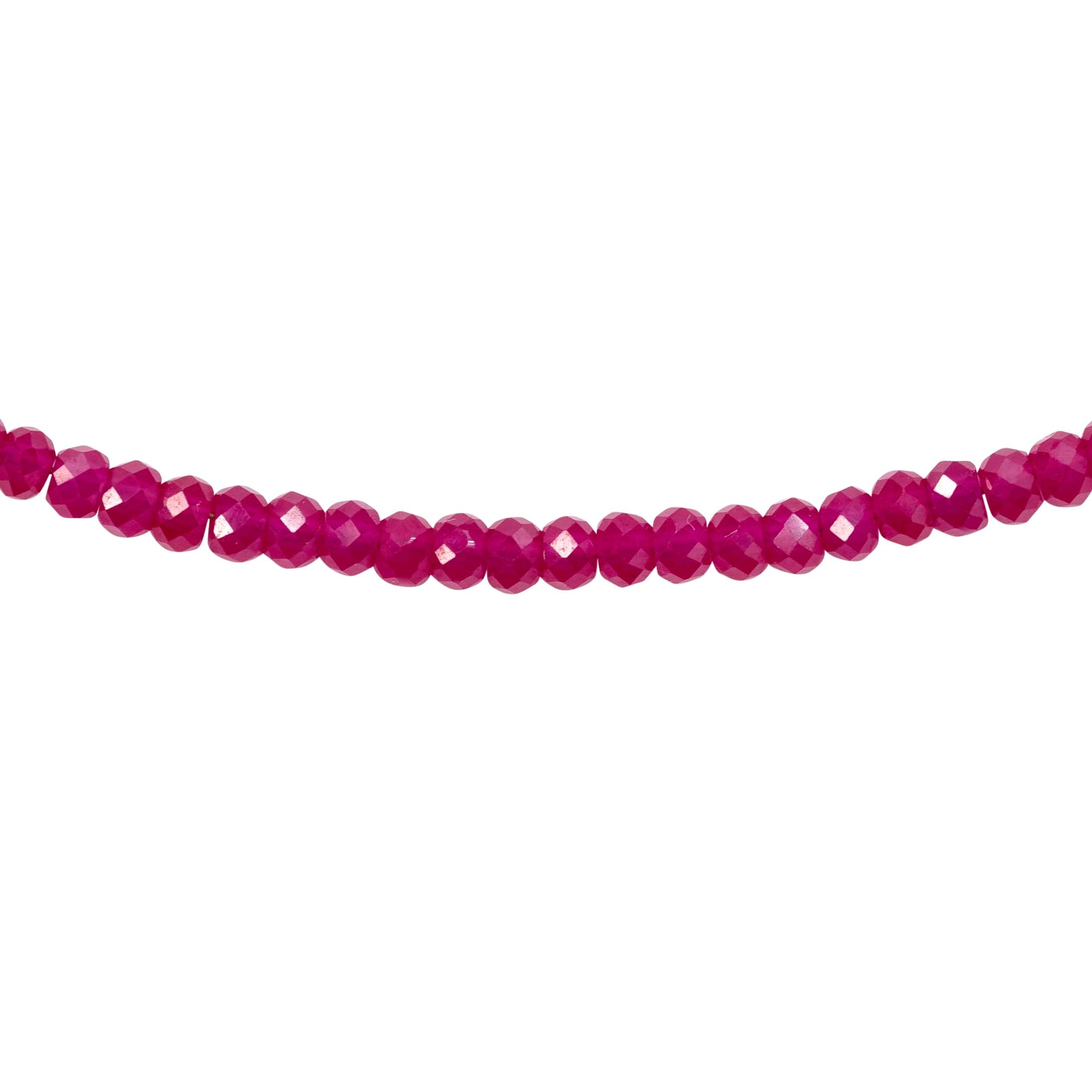 Collier rubis de naissance de juillet en or 14 carats par Bombyx House en vente 1