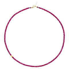 Collana di rubini di luglio in oro 14K - da Bombyx House