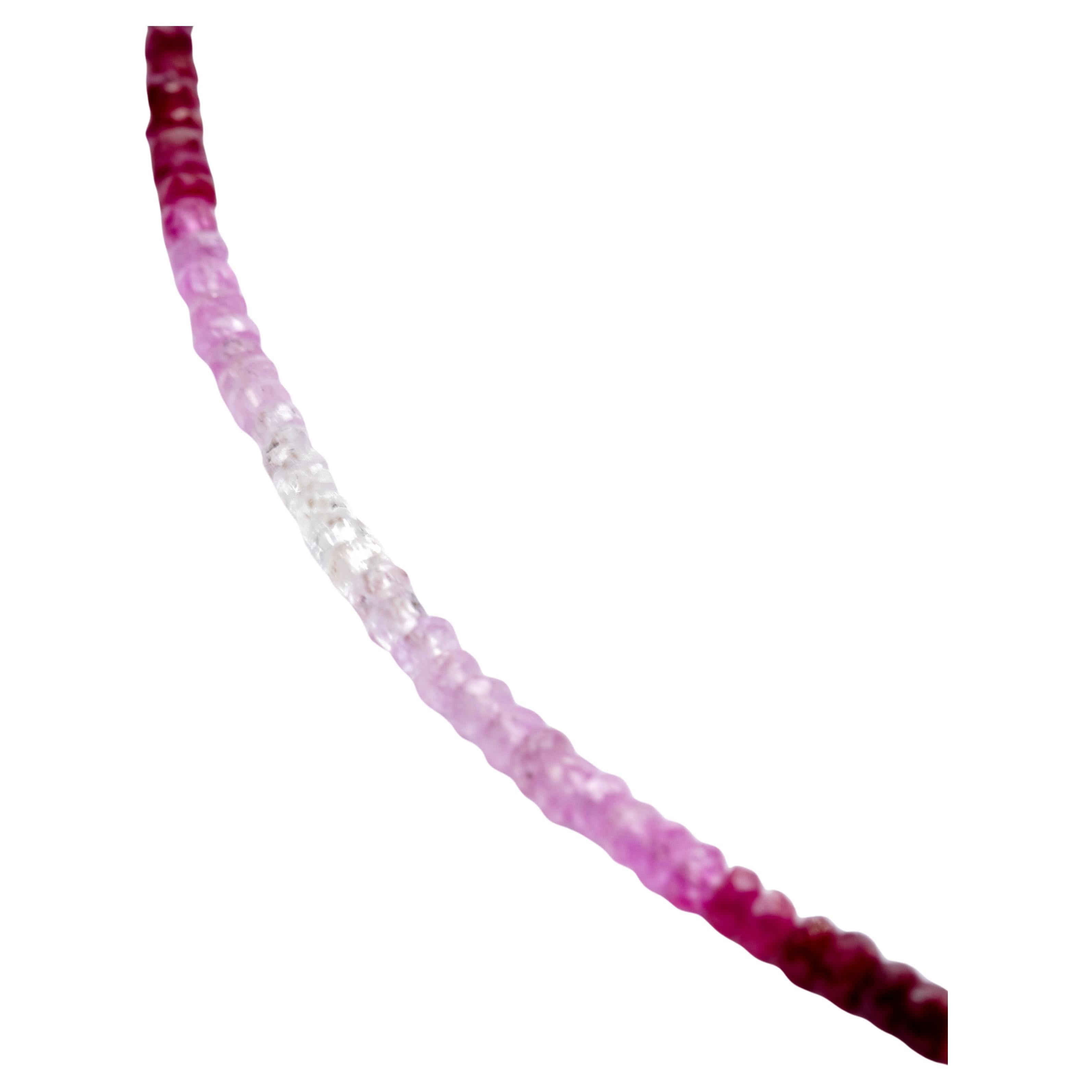 Birthstone Juli Rubin Ombre Halskette 14K Gold - von Bombyx House (Kunsthandwerker*in) im Angebot