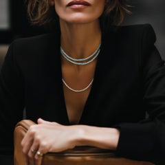 Pietra di nascita di marzo Collana di acquamarina in oro 18 carati