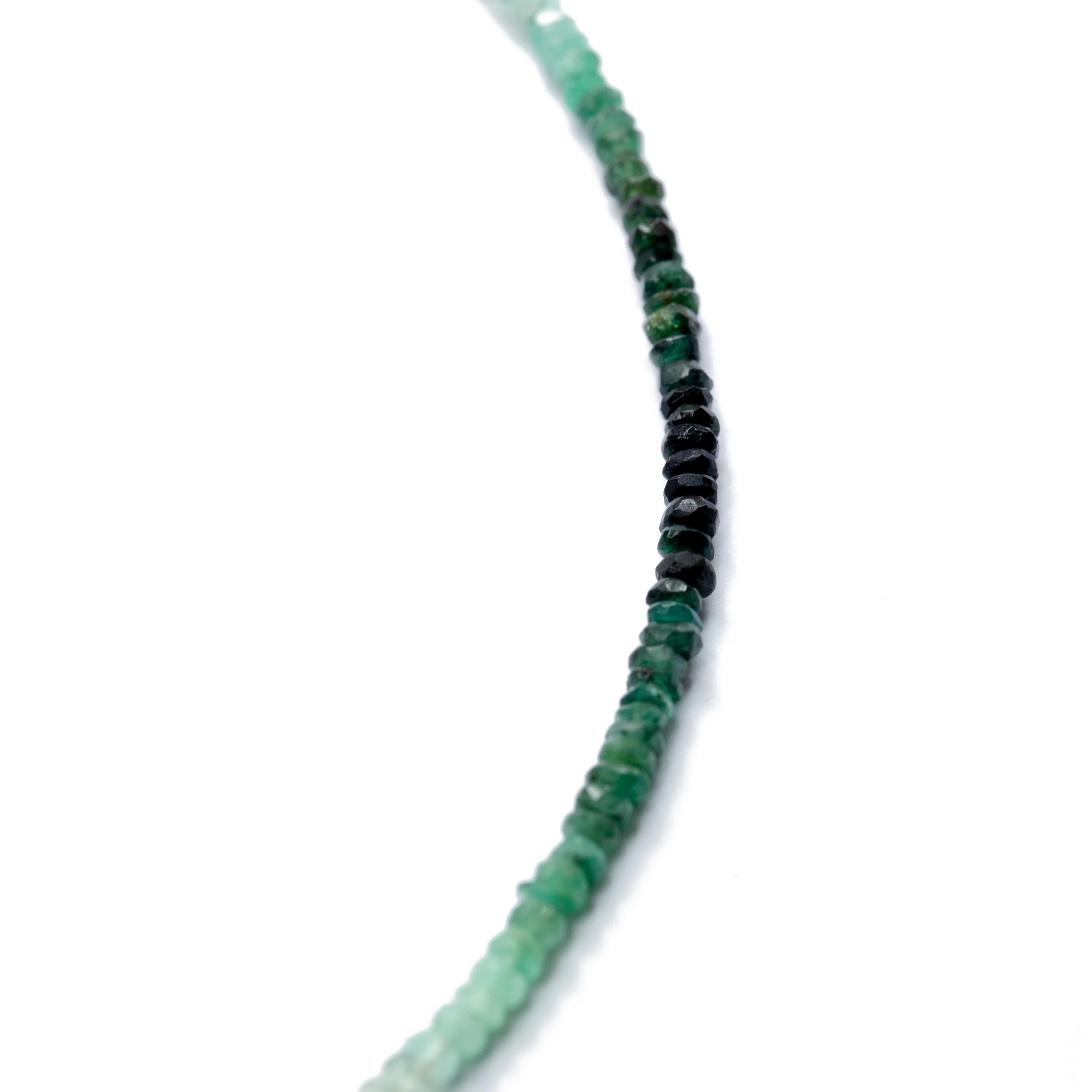 Birthstone May Ombre Emerald Necklace 14K Gold -by Bombyx House 1