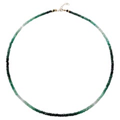 Birthstone May Ombre Emerald Necklace 14K Gold -by Bombyx House