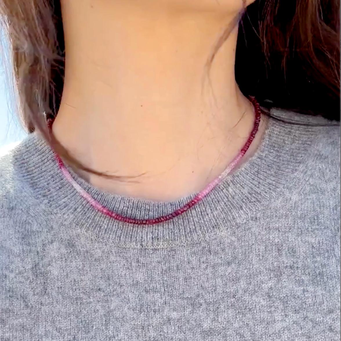 Collana Ombre di rubini di luglio in oro 14K - da Bombyx House in vendita 2