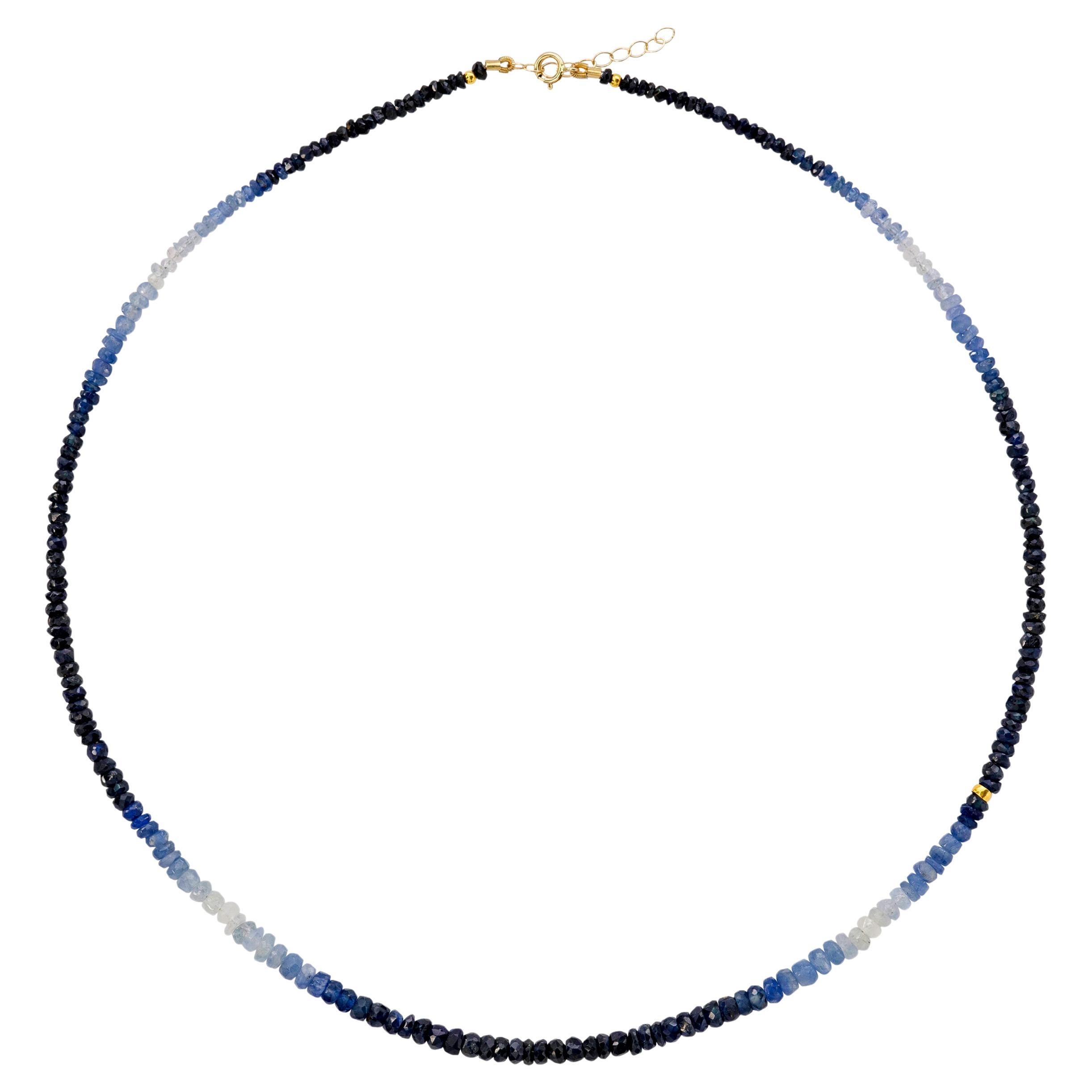 Collier dégradé saphir bleu septembre II, par Bombyx House en vente