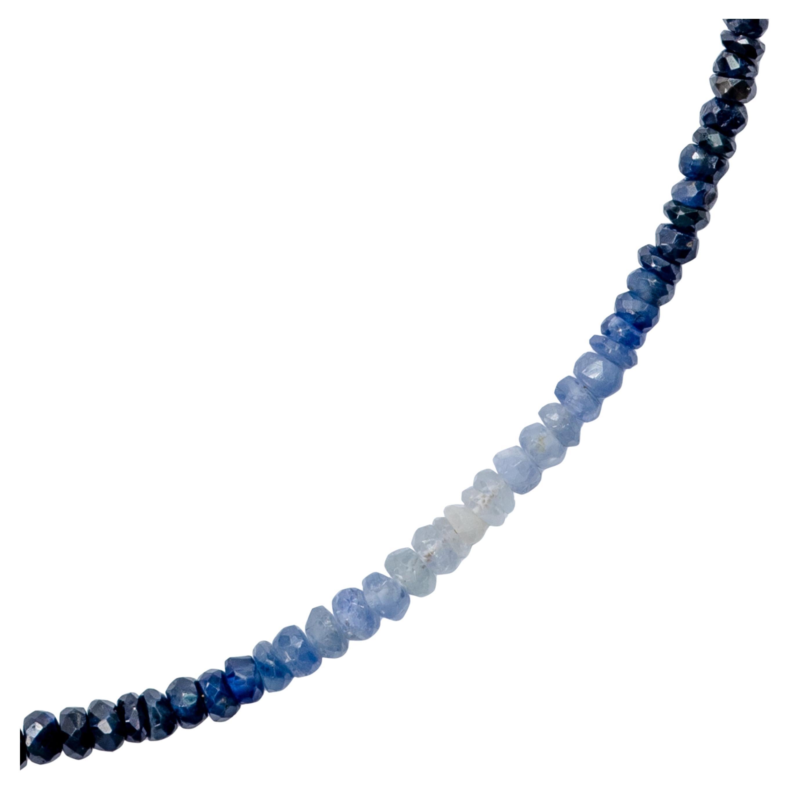 Artisan Birthstone September Ombre Blue Sapphire Necklace -by Bombyx House For Sale