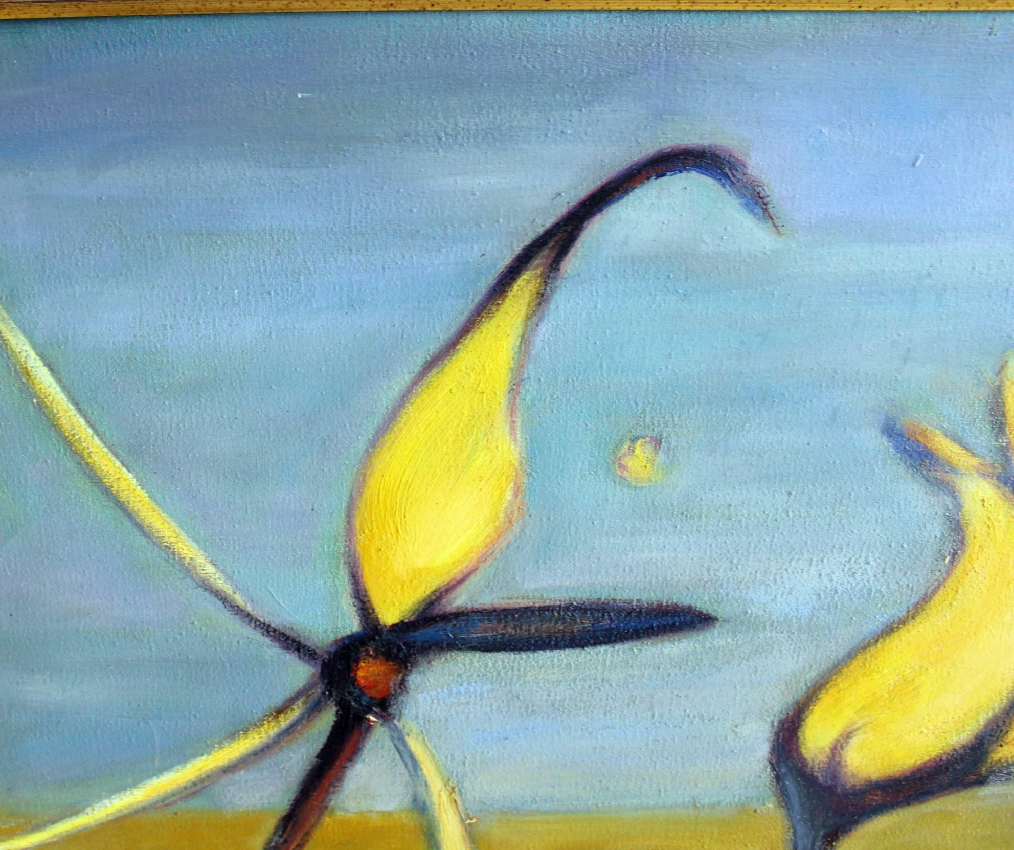 Fiori del deserto, olio su tela, 90x90 cm, 2005 - Painting Espressionista di Biruta Delle