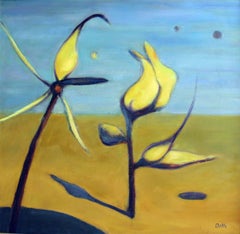 Desert flowers, oil on canvas, 90x90 cm, 2005