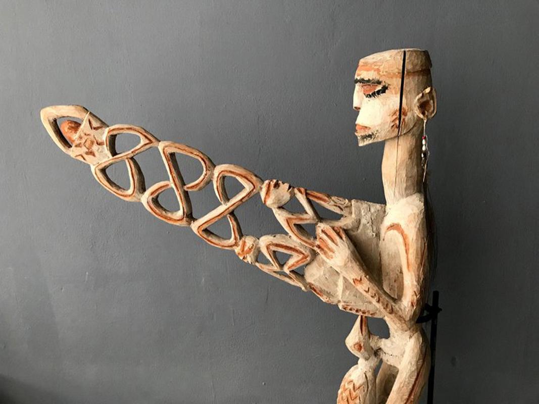Scultura di palo Bis del popolo Asmat in vendita 3
