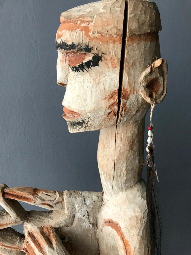 20th Century Bis Pole Sculpture by Asmat People For Sale