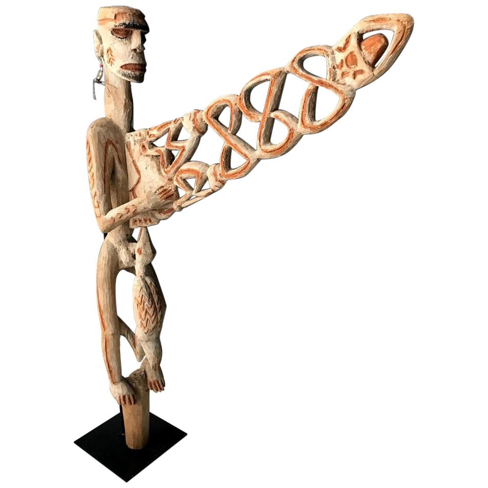 Bis Pole Sculpture by Asmat People For Sale