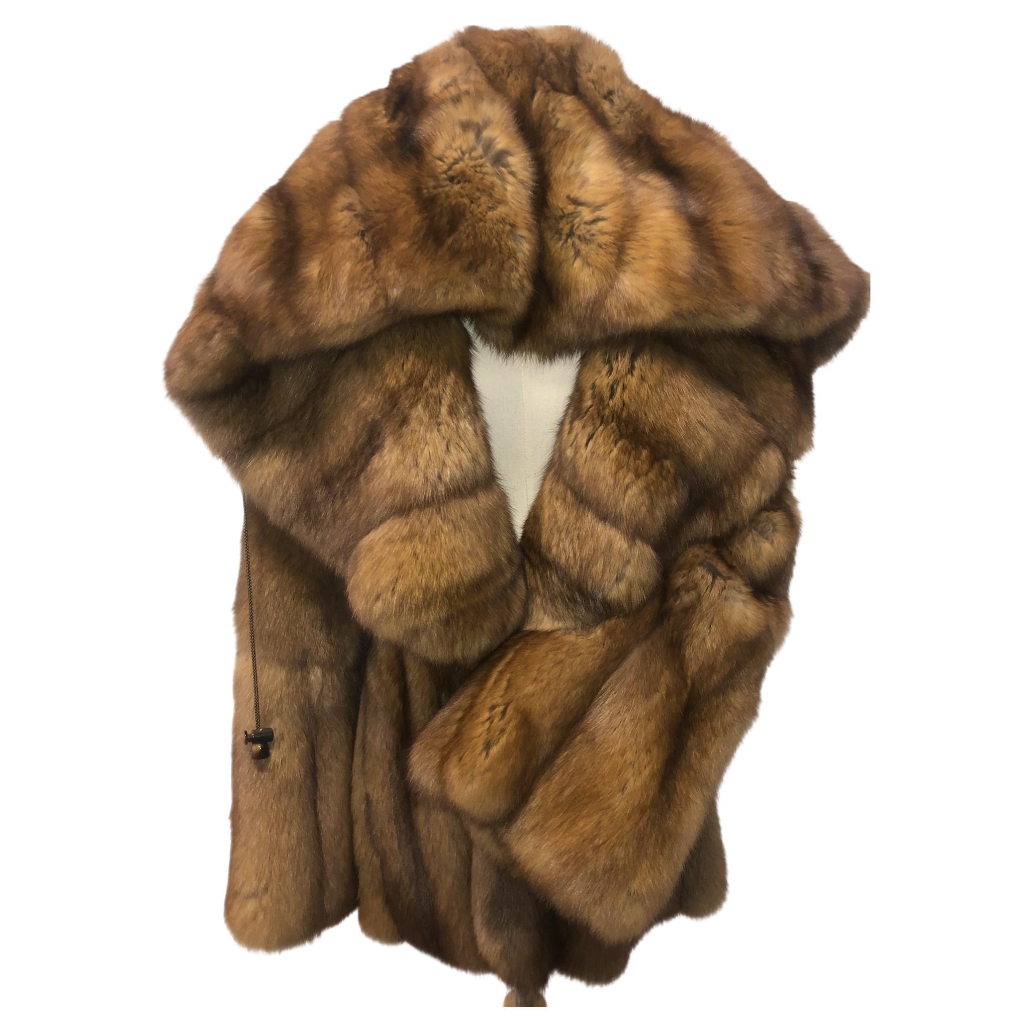 Bisang Russian Sable fur coat size 14-16 tags 65000$ For Sale