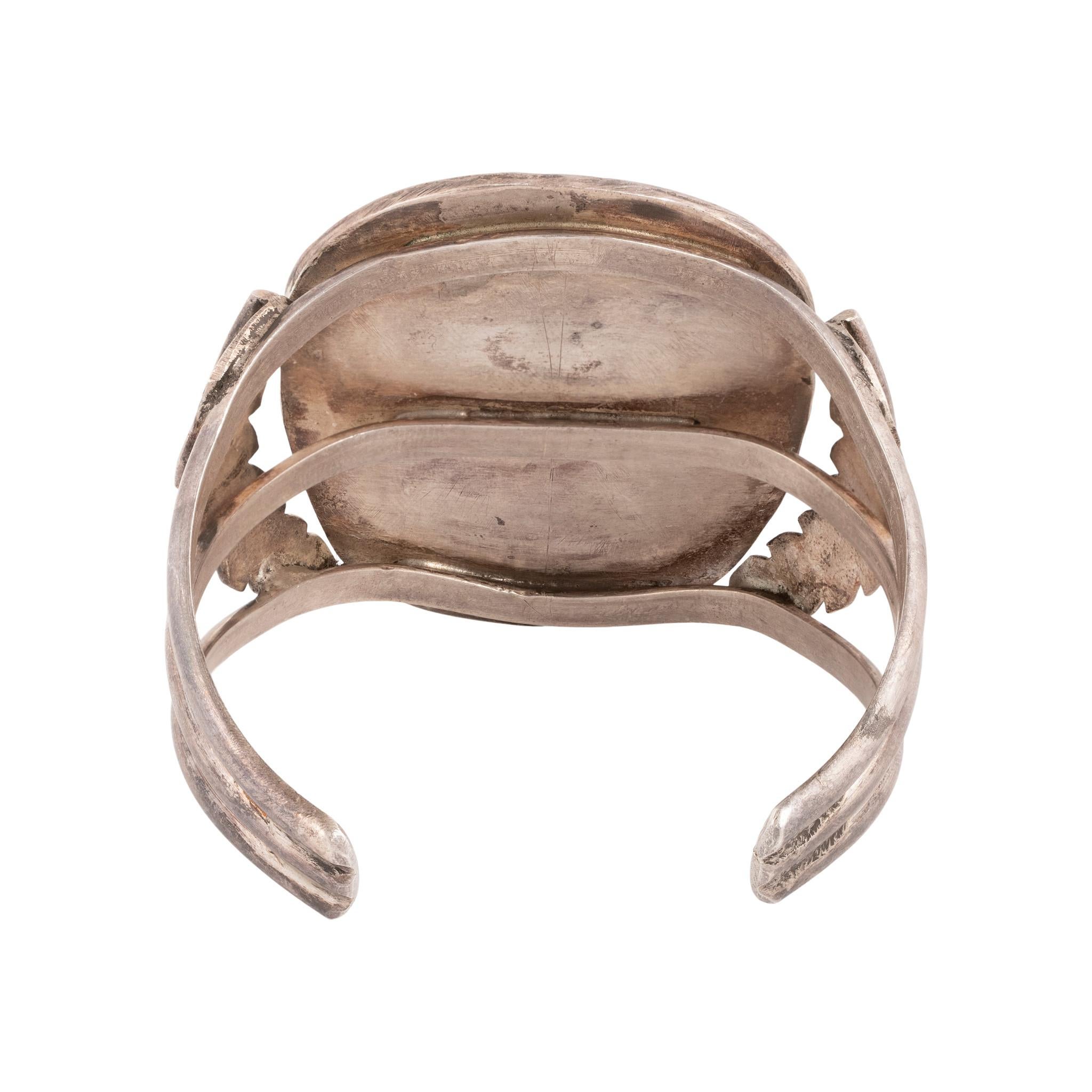 Taglio vecchia miniera Bracciale con turchese Bisbee e argento sterling in vendita