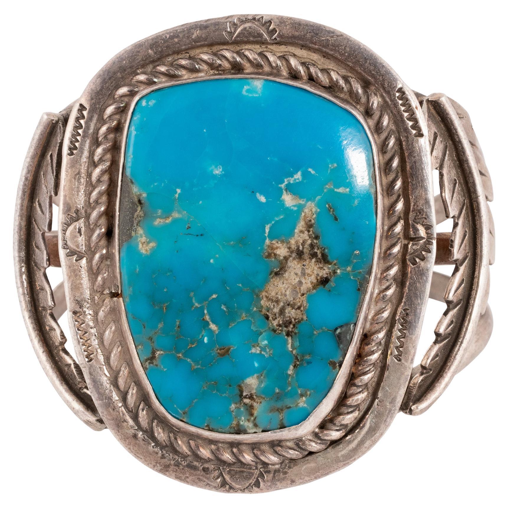 Bracciale con turchese Bisbee e argento sterling