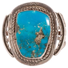 Bisbee Turquoise and Sterling Silver Cuff Bracelet