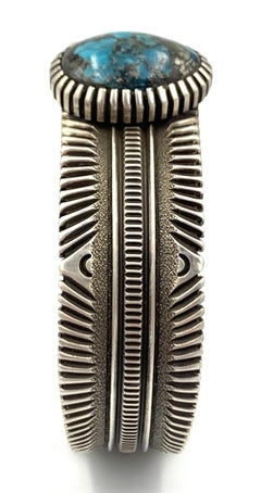 Bisbee Turquoise Cuff by Ron Bedonie