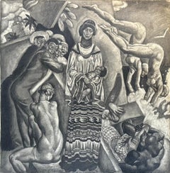 „Biscayne Holiday“, wichtige letzte Studie für das Seminole-Gemälde von Eugene Savage