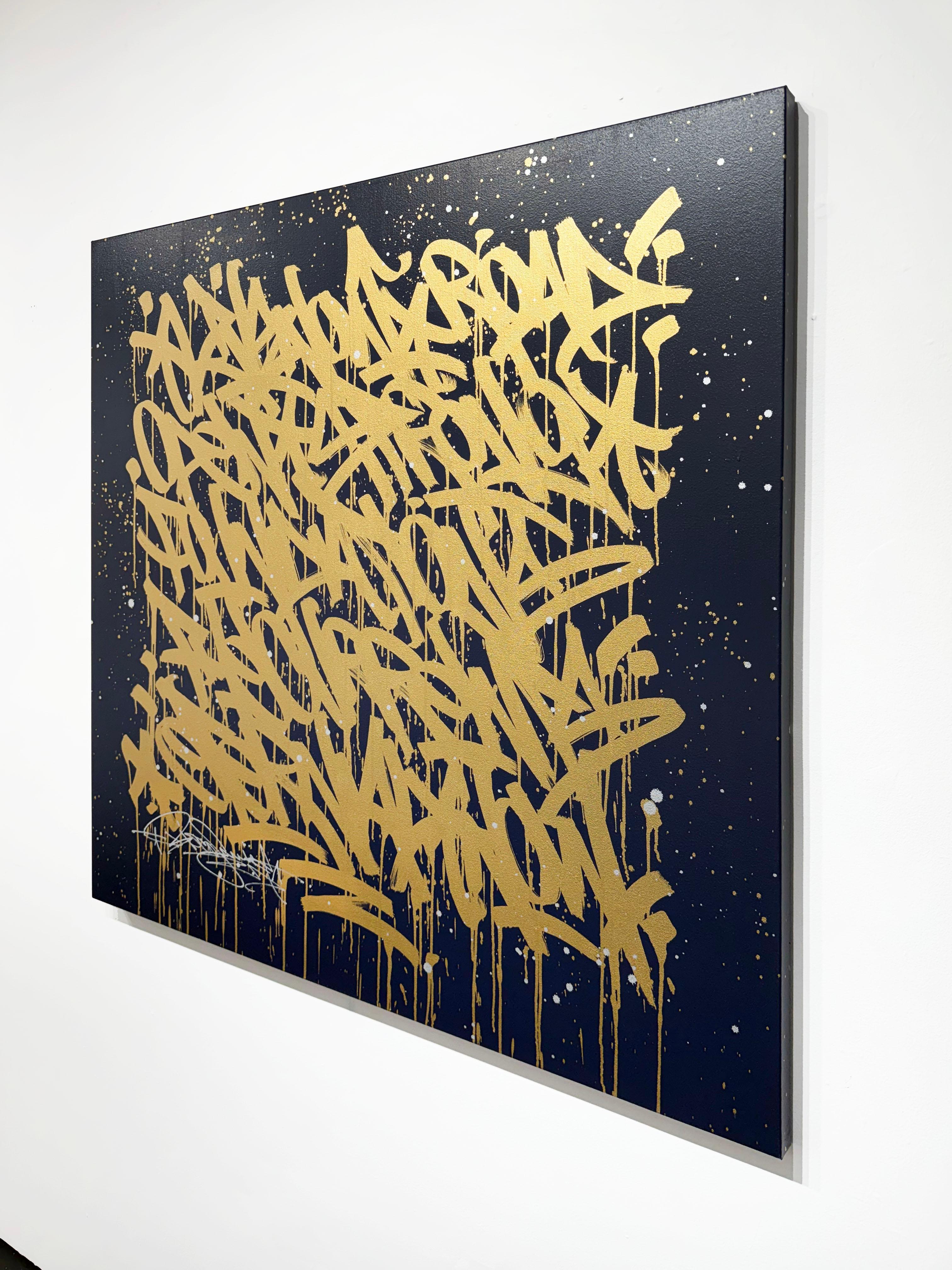 Künstler:  Smith, Bisco
Titel:  Ewige Ströme
Datum:  2025
Medium:  Acryl und Sprühfarbe auf Leinwand
Ungerahmt Abmessungen:  48