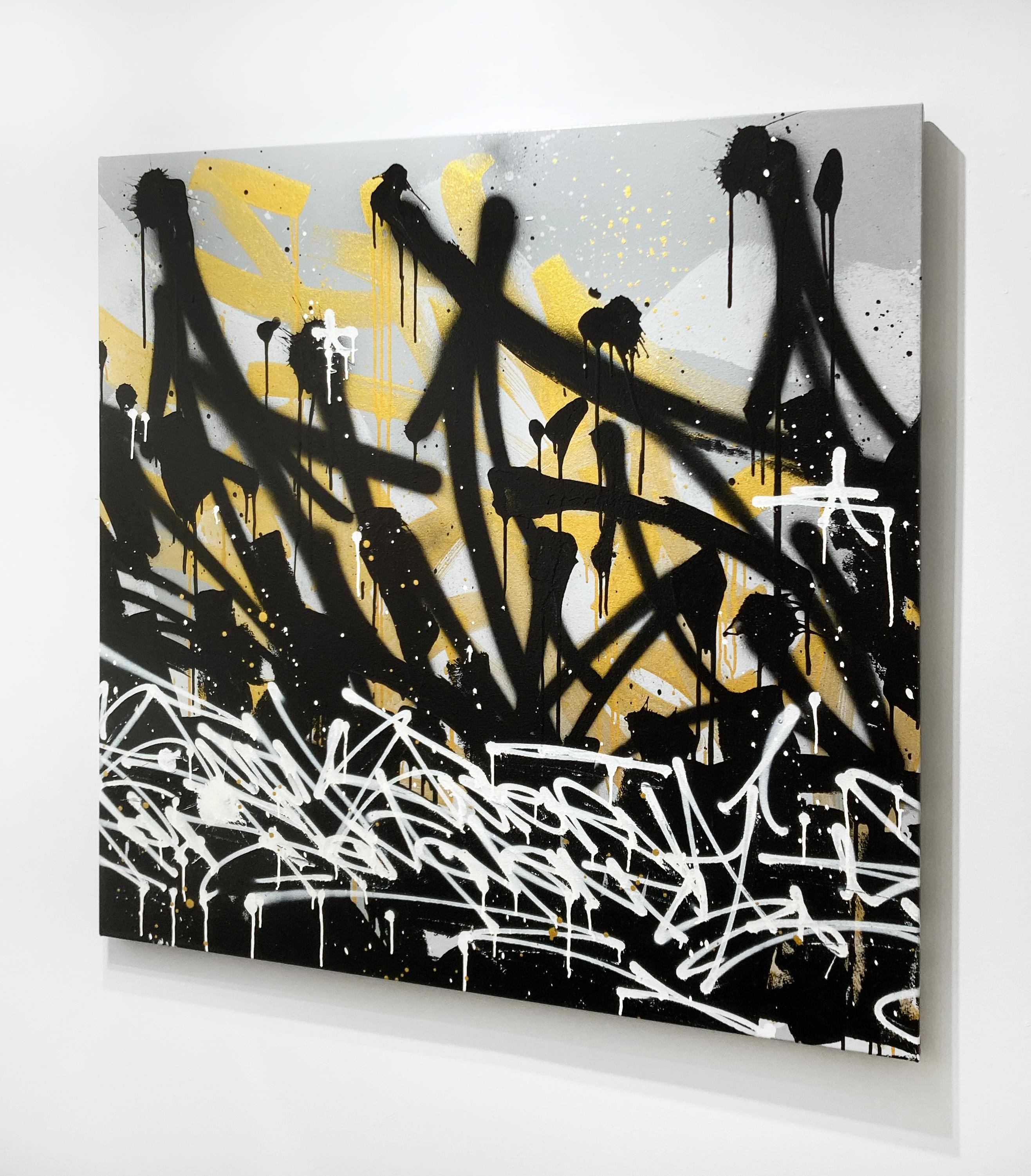 Estado interior 01 - Abstract Painting Negro de Bisco Smith
