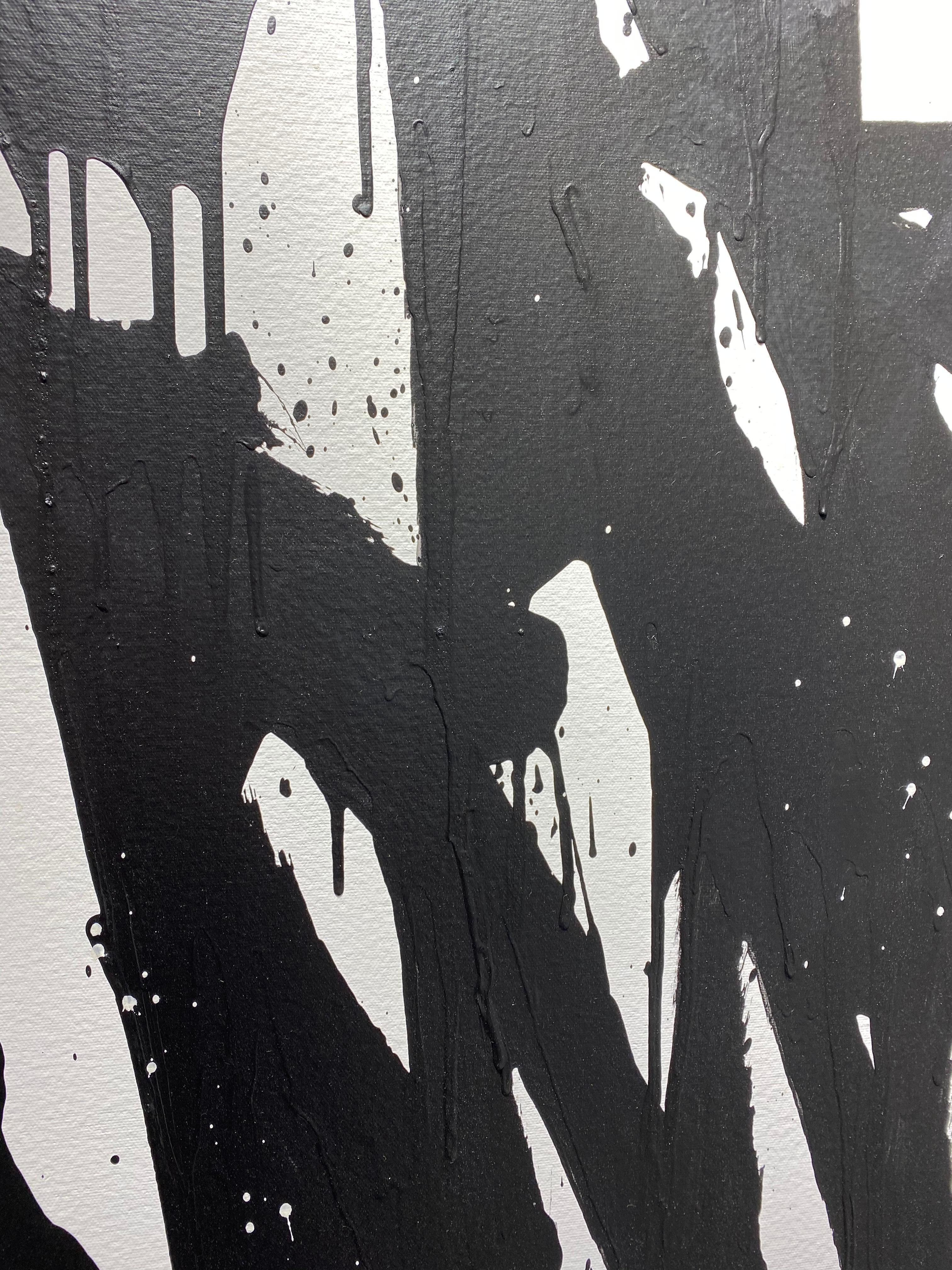 Bisco Smith
Manifest Todays
Latex paint on canvas
48 x 36 inches

Black and white street art