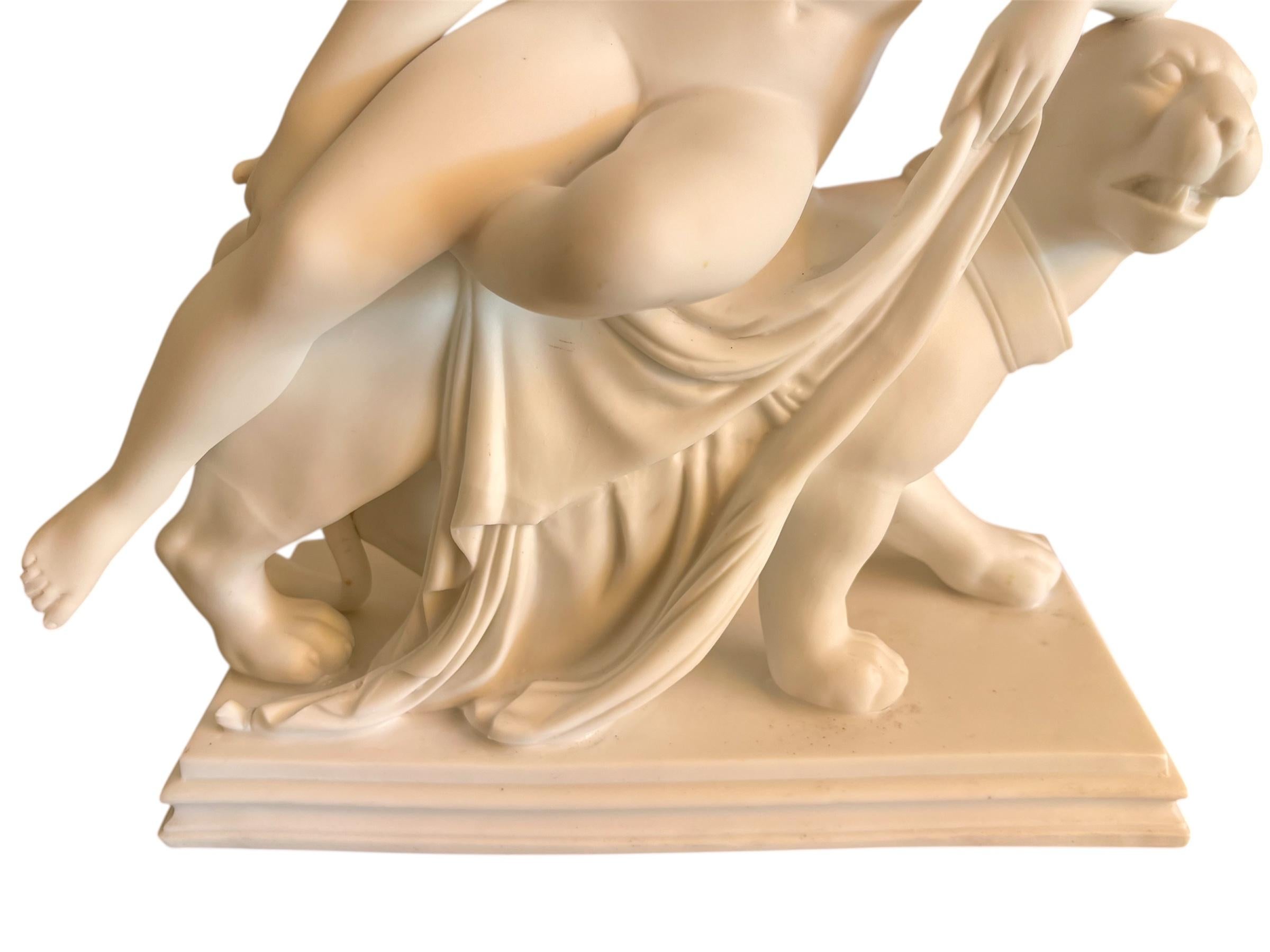 20th Century Biscuit, Arianne Riding a Panther, XXth century For Sale