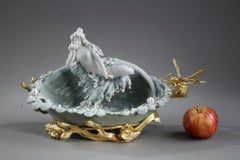 Biscuit Bowl Representing a Mermaid on a Wave, 19th Century