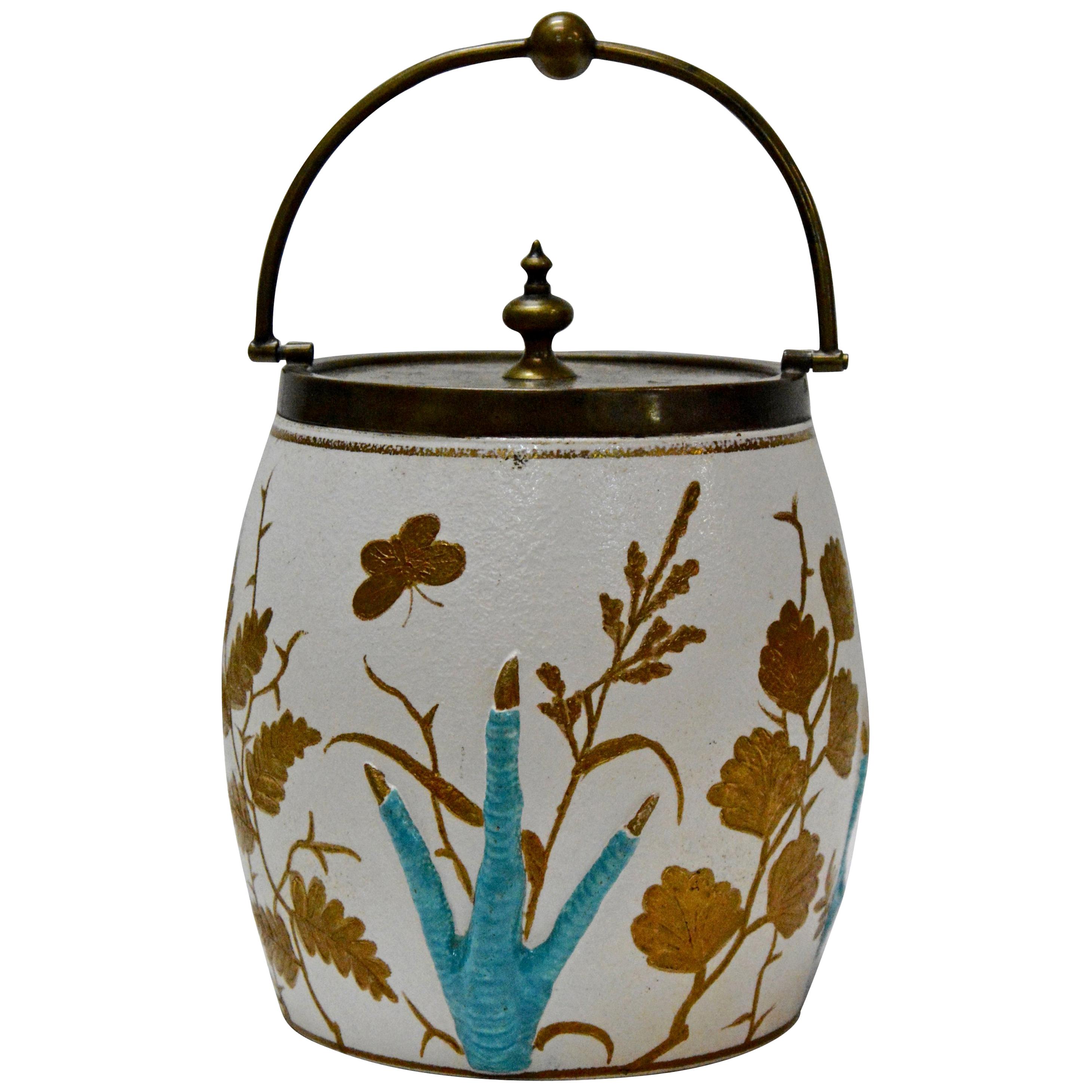 Biscuit Jar with Crow Claws For Sale