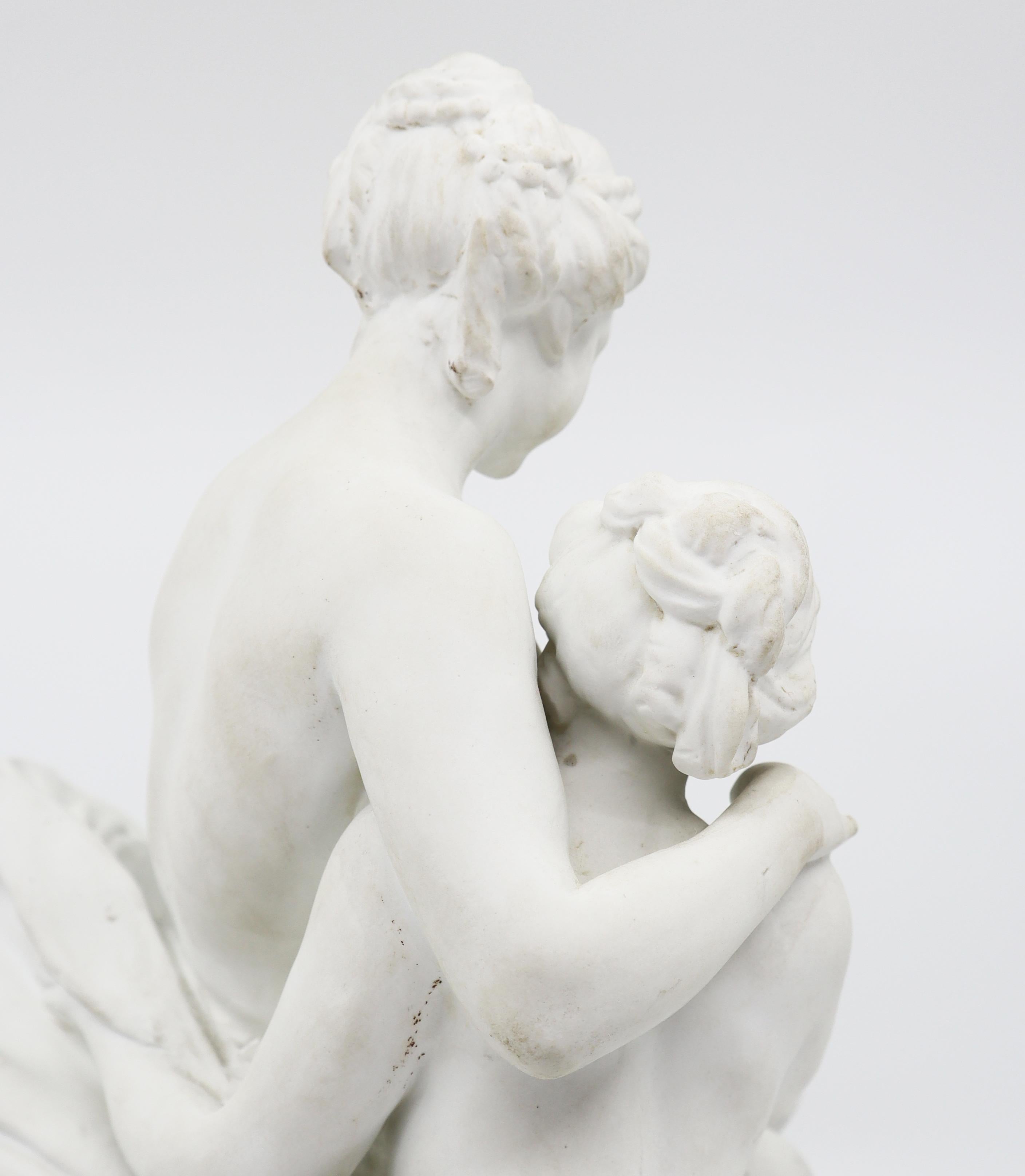 Biscuit of 2 Girls with Goose, 19th Century, French in vendita 5