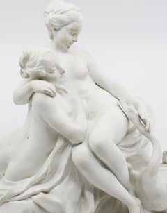 Biscuit of 2 Girls with Goose, 19th Century, French