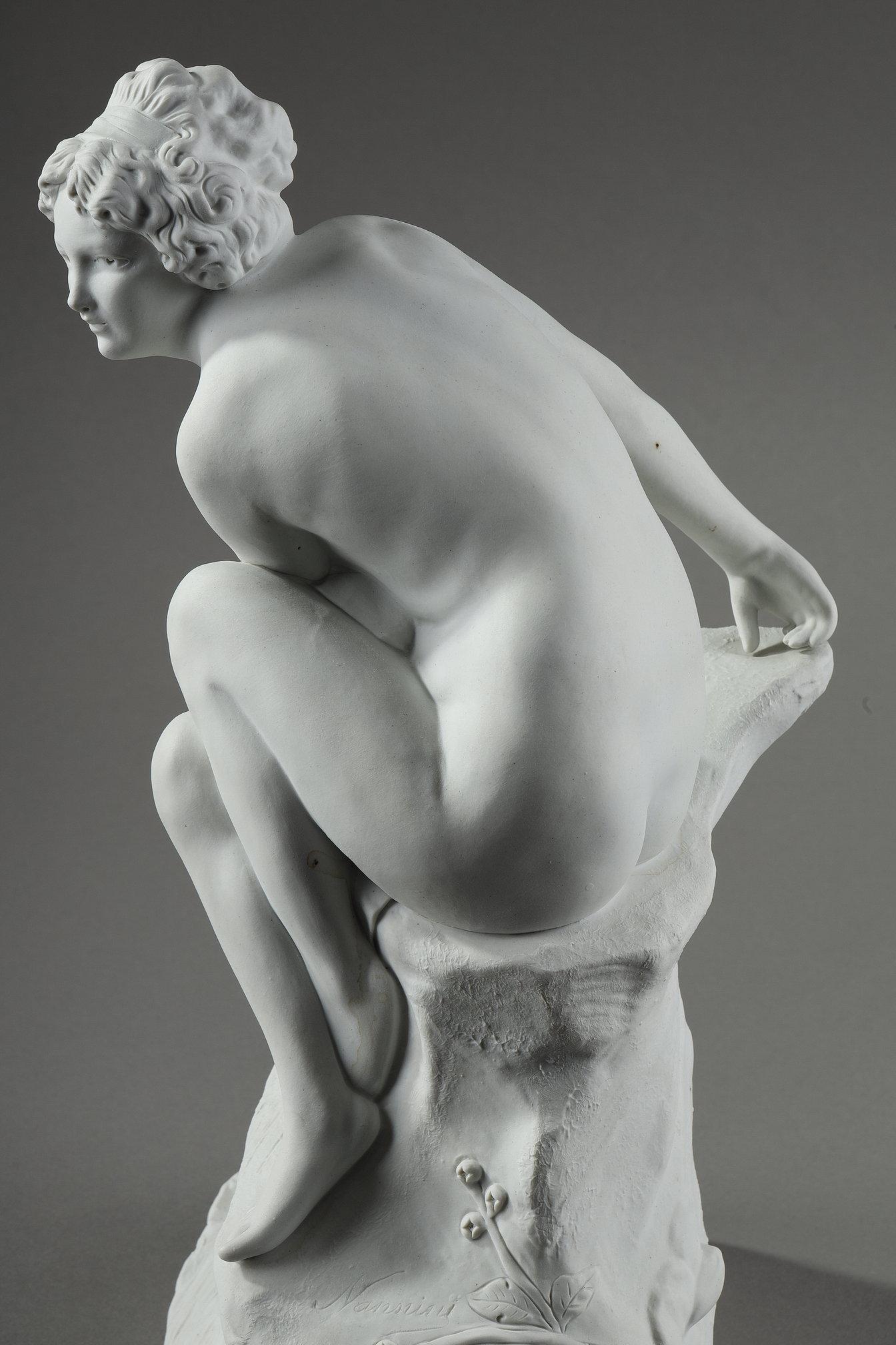 Skulptur aus Biskuitporzellan von Raphaël Nannini im Angebot 7