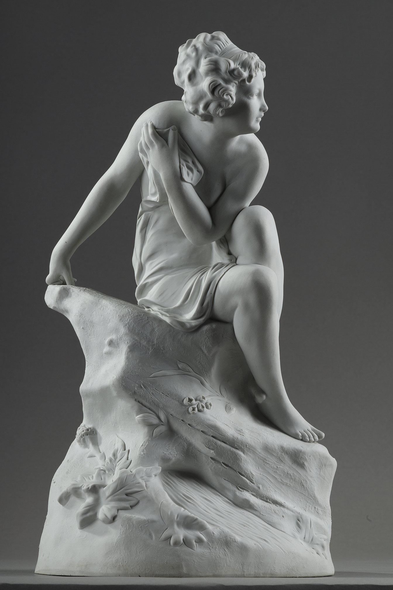 Biscuit porcelain sculpture by Raphaël Nannini For Sale 3