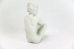 Sculpture en porcelaine biscuit d'une femme nue par Lore Friedrich-Gronau, Rosenthal