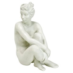 Biscuit Porcelain Sculpture of a Nude Female by Lore Friedrich-Gronau, Rosenthal