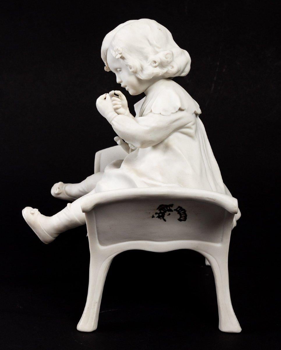 Napoleon III Biscuit Statue