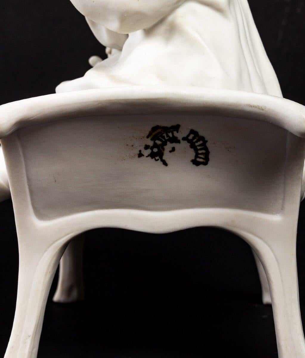 Mid-19th Century Biscuit Statue
