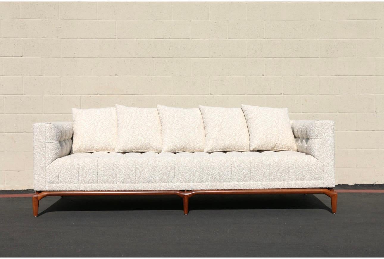 Mid-Century Modern Biscuit Tufted Sofa by Maurice Bailey for Monteverdi Young For Sale