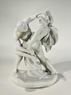 Biscuit  two men fighting with knives