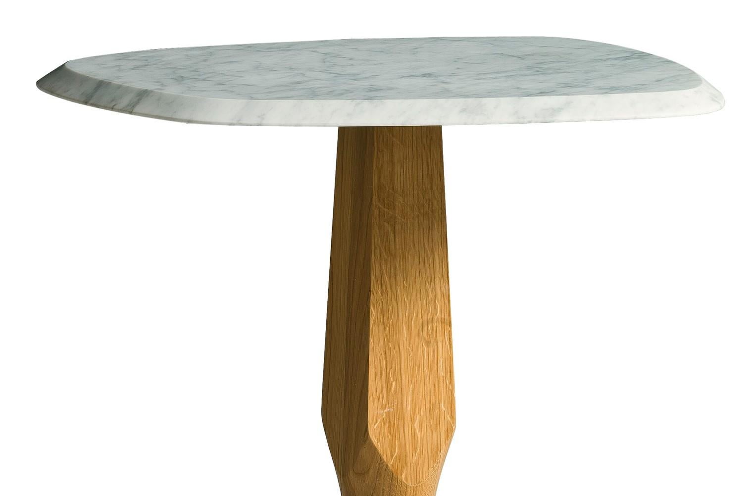 Italian Bisel Rectangular Side Table with Durmast by Paolo Salvadè by MGM Marmi & Granit