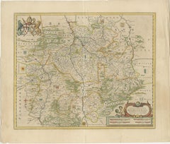 Bishopric of Hildesheim Map in Northern Germany by Willem & Joan Blaeu, 1645