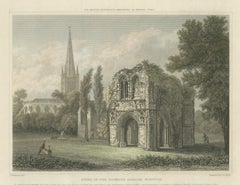 Bishop's Garden Ruins, Norwich, Gothic Antiquities, after Hodgson, circa 1830