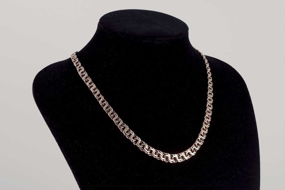 Collar Bismark de oro de 8 quilates. Mediados del siglo XX en Bueno estado para la venta en bronshoj, DK