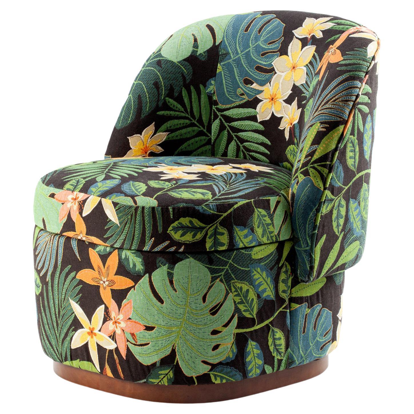 Bisou Armchair with Tropical Pattern 