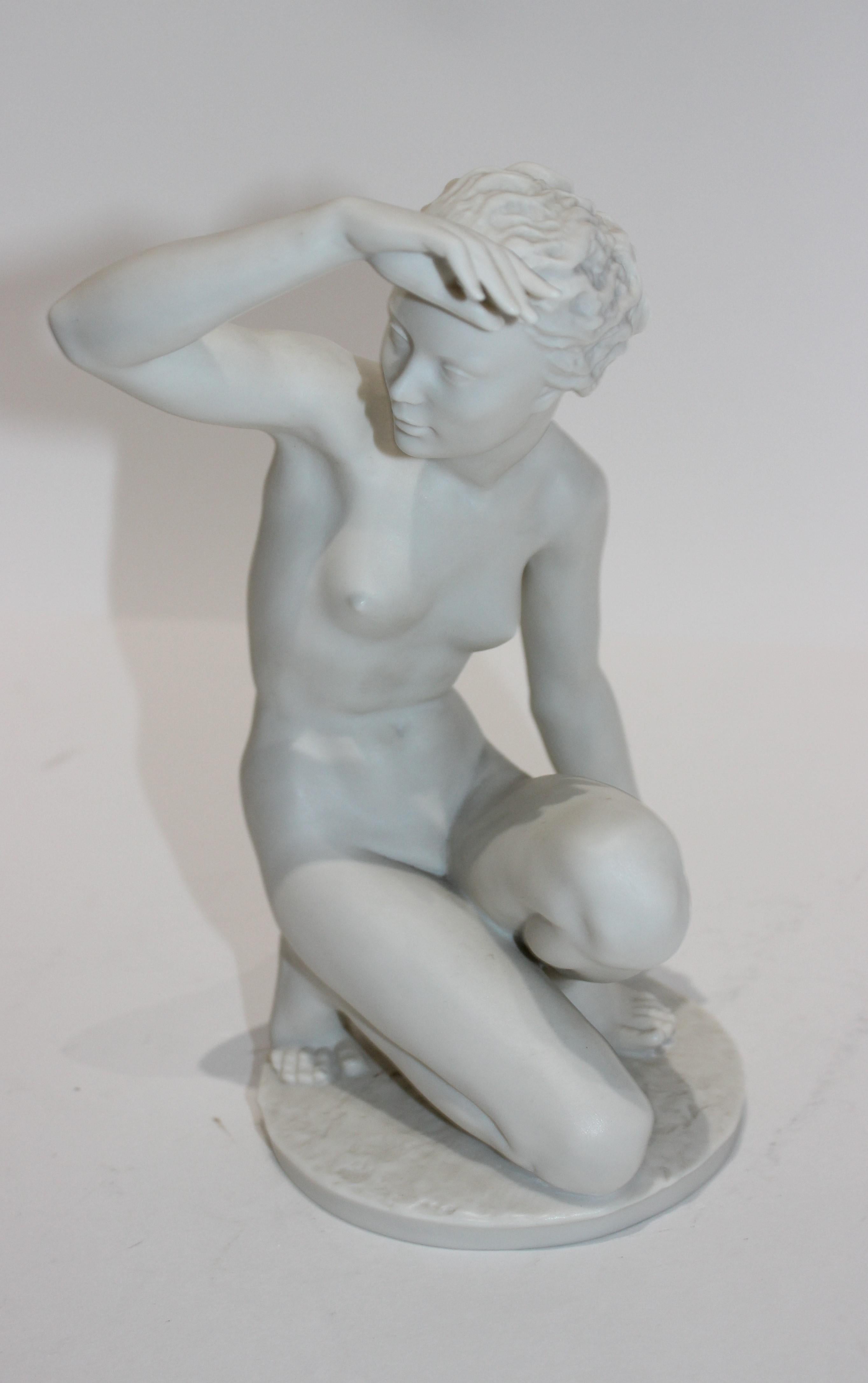 This stylish and chic figure of a young woman was originally cast in the late Art Deco modern period, and it exemlpified the ideal female form and idealized beauty. 


